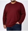 Thumbnail Burgundy long sleeve T-shirt shown on model.