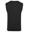 Thumbnail Black sleeveless tall T-shirt, back view.
