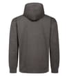 Thumbnail Back view of charcoal full zip hooded sweatshirt.