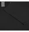 Thumbnail Close-up of short sleeve hem on black polo shirt.