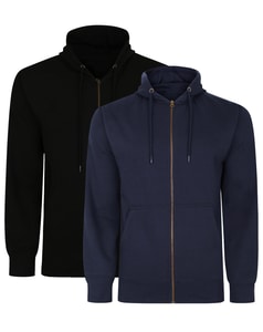 Bigdude Essentials Zip Hoody Twin Pack Black/Navy Tall