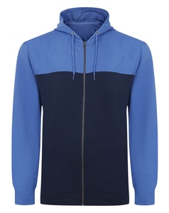 Bigdude Color Block Zipped Hoody Navy/Royal Blue