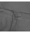 Thumbnail Charcoal utility shorts waistband close-up with button.