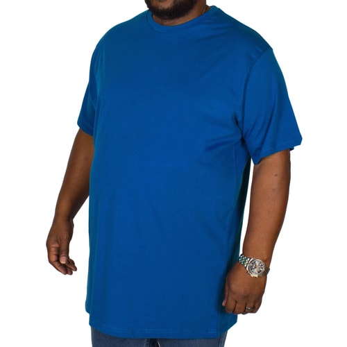 Bigdude Plain Crew Neck T-Shirt Royal Blue Tall
