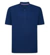 Thumbnail Front view of midnight blue short sleeve polo shirt.