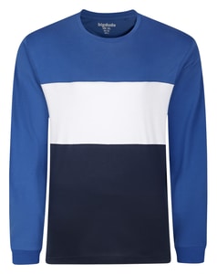 Bigdude Colour Block Long Sleeve T-Shirt Deep Blue