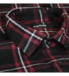 Thumbnail Close-up of collar on burgundy checked flannel shirt.