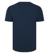 Thumbnail Navy short sleeve henley T-shirt, back view.