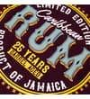 Thumbnail Close-up of circular Caribbean rum chest print.