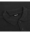 Thumbnail Close-up of charcoal polo collar and two-button placket.