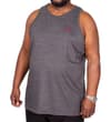 Thumbnail Charcoal tank top front view with red chest logo.