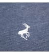 Thumbnail Close-up of the embroidered chest logo on blue fabric.