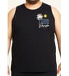 Thumbnail Black tank top worn on model with Florida chest print.