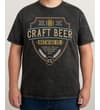 Thumbnail Model wearing the washed black craft beer print T-shirt.