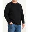 Thumbnail Black ribbed long-sleeve shirt worn with jeans.