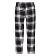 Thumbnail Black, white and red check PJ pants, back view.
