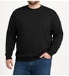 Thumbnail Black crew neck sweatshirt shown on model, front view.
