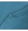 Thumbnail Close-up of the petrol T-shirt crew neckline and fabric.
