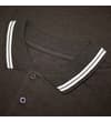 Thumbnail Close-up of charcoal marl polo collar with white tipping.