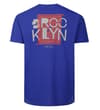 Thumbnail Cobalt blue T-shirt back with large Brooklyn graphic.
