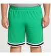 Thumbnail Green performance shorts worn, front view.