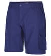Thumbnail Navy cargo shorts front view with elasticated waist.