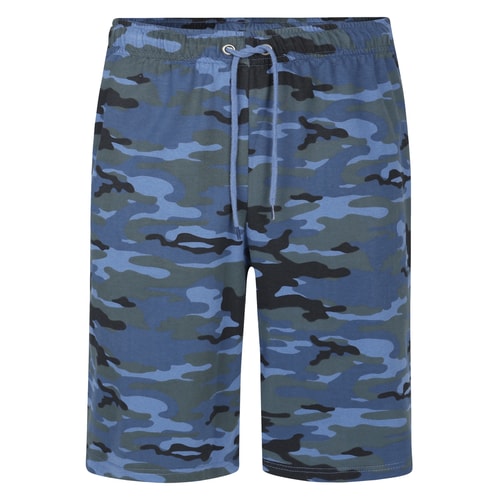 Bigdude Camo Loop Back Shorts Navy
