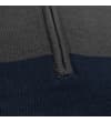 Thumbnail Close-up of the half zip and colour block seam.