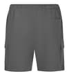 Thumbnail Charcoal cargo shorts back view with rear pocket.