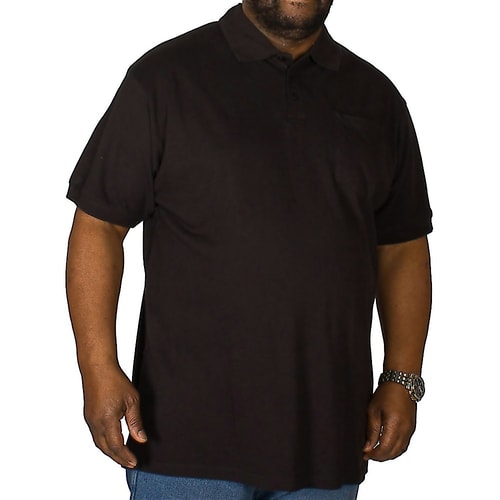 Bigdude Polo Shirt With Pocket Black