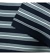 Thumbnail Close-up of navy polo sleeve cuff and stripe detail.