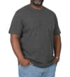 Thumbnail Model wearing charcoal crew neck T-shirt with chest pocket.