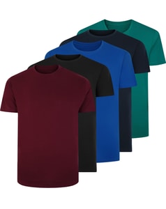 Bigdude 5 Pack Plain T-Shirts