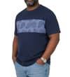 Thumbnail Navy T-shirt worn with jeans, angled front view.
