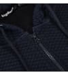 Thumbnail Close-up of hood, drawstrings and front zip detail.