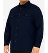 Thumbnail Navy long sleeve shirt worn at angled front view.