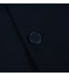 Thumbnail Close-up of the front button and buttonhole on the navy jacket.