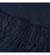 Thumbnail Close-up of navy pajama shorts elastic waistband.