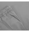 Thumbnail Steel grey trousers close-up with elasticated waist and side pocket.