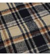 Thumbnail Close-up of sand and black checked flannel fabric.