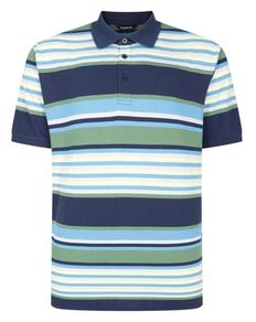 Bigdude Summer Stripe Polo Navy