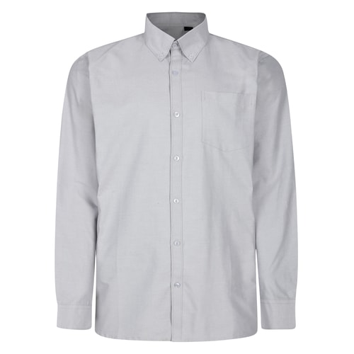 Bigdude Oxford Long Sleeve Shirt Grey
