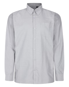 Bigdude Oxford Long Sleeve Shirt Grey
