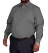Thumbnail Gray button-down shirt worn at a slight front angle.
