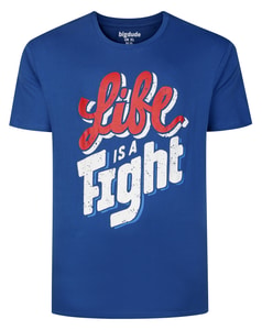 Bigdude Life is A Fight T-Shirt Deep Blue