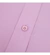 Thumbnail Close-up of the violet shirt front button placket.