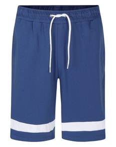 Bigdude Contrast Stripe Loopback Shorts Deep Blue