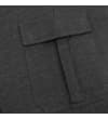 Thumbnail Close-up of charcoal cargo pocket with flap detail.