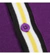 Thumbnail Close-up of striped placket with purple button detail.