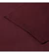 Thumbnail Close-up of the burgundy short sleeve hem.